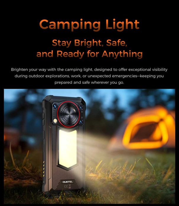 OUКITEL WP53 Pro 24/256Gb, 50/8Mp, 11000мАч, динамик 128дб 3W + фонарь