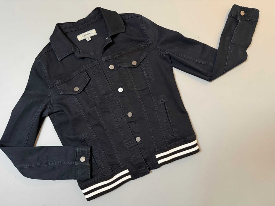 Kurtka granatowa jeansowa, bawełna, Calvin Klein Jeans, rozm. S