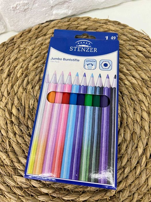 Кольорові олівці stenzer jumbo (10 кольорів). Німеччина