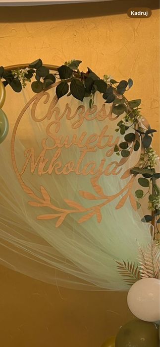 Napis Chrzest Święty duży