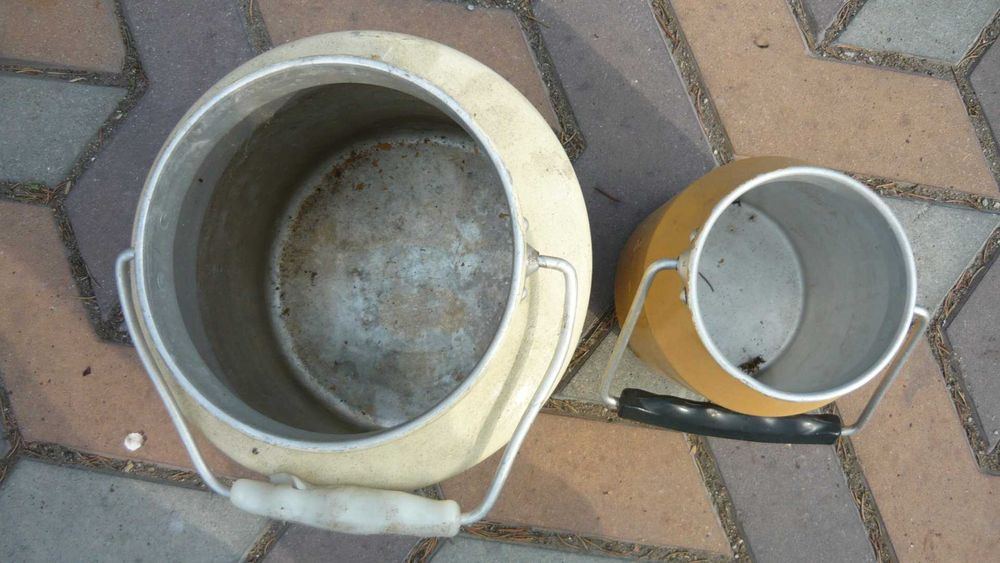 2 x kanka bańka na mleko aluminiowa zestaw