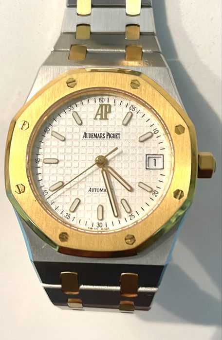 Relógio automático royal oak aço e plaque ouro