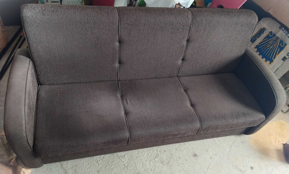 Sofá-cama de três lugares reclinável