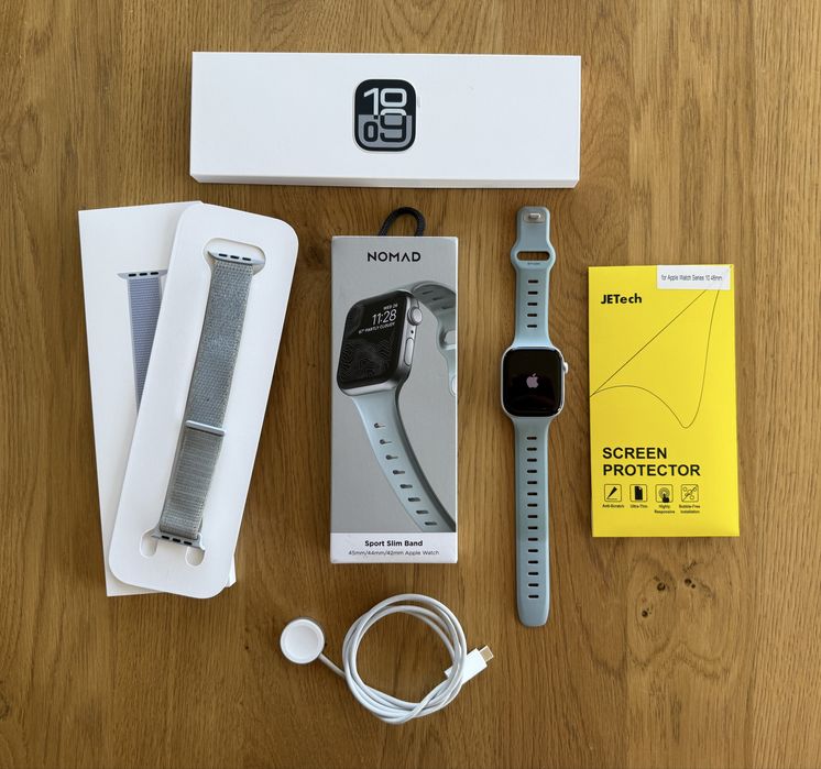Apple Watch Series 10 GPS 46mm * silver * gwarancja * pasek Nomad