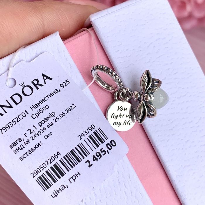 Шарм Pandora Світлячок Намистина нова оригінал Пандора Підвіска