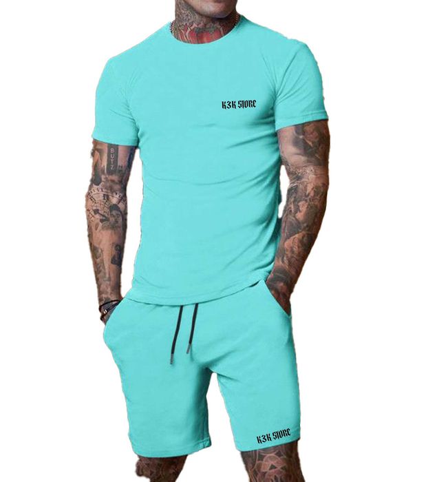 Komplet męski K3K Store – TURKUSOWY – Rozmiary S, XL, XXL