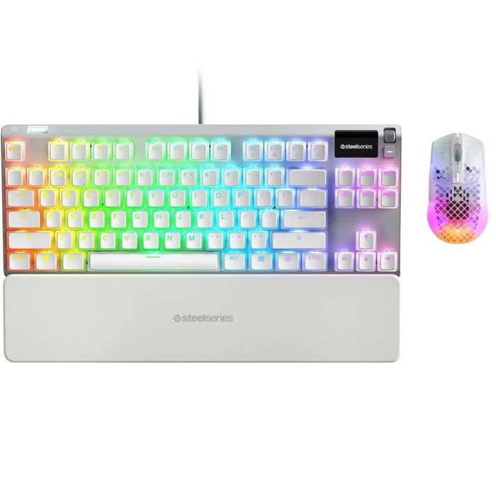 SteelSeries Apex 7 TKL Ghost QX2 RGB Red + Aerox 3 Wireless Ghost