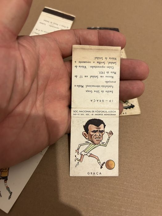 Vitória de Setúbal 1961 cromos da bola caricaturas fósforos