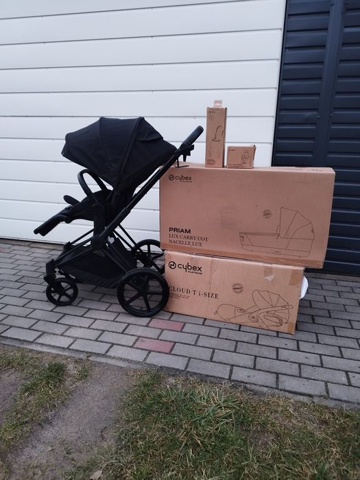 Cybex Priam 3w1 wózek spacerowy, gondola i fotelik samochodowy czarny