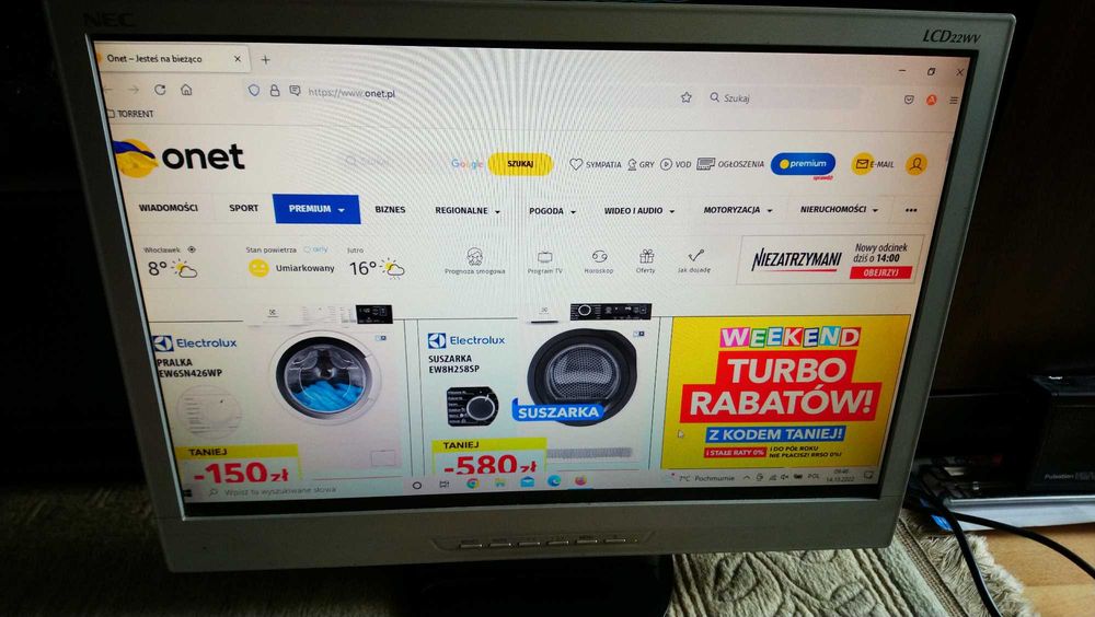 Monitor do komputera ''NEC'' 22 cale