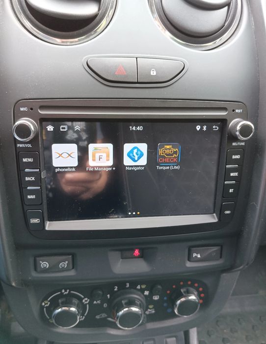 Rádio Dacia Duster/Sandero/Captur Android 14 com GPS (Novo)