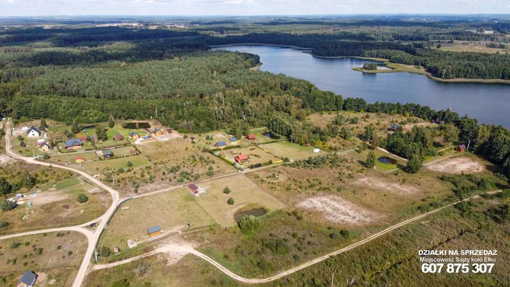 Mazury Ełk okolice Sajzy działka nad jeziorem    Sajzy   Ełk sprzedaż