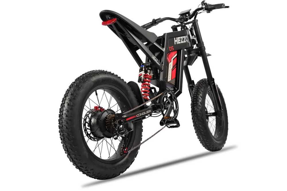 Bicicleta elétrica HEZZO D5 3000W 30Ah montanha offroad cross