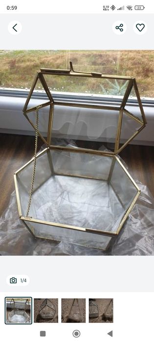 Lampiony szklane nowe ozdobne