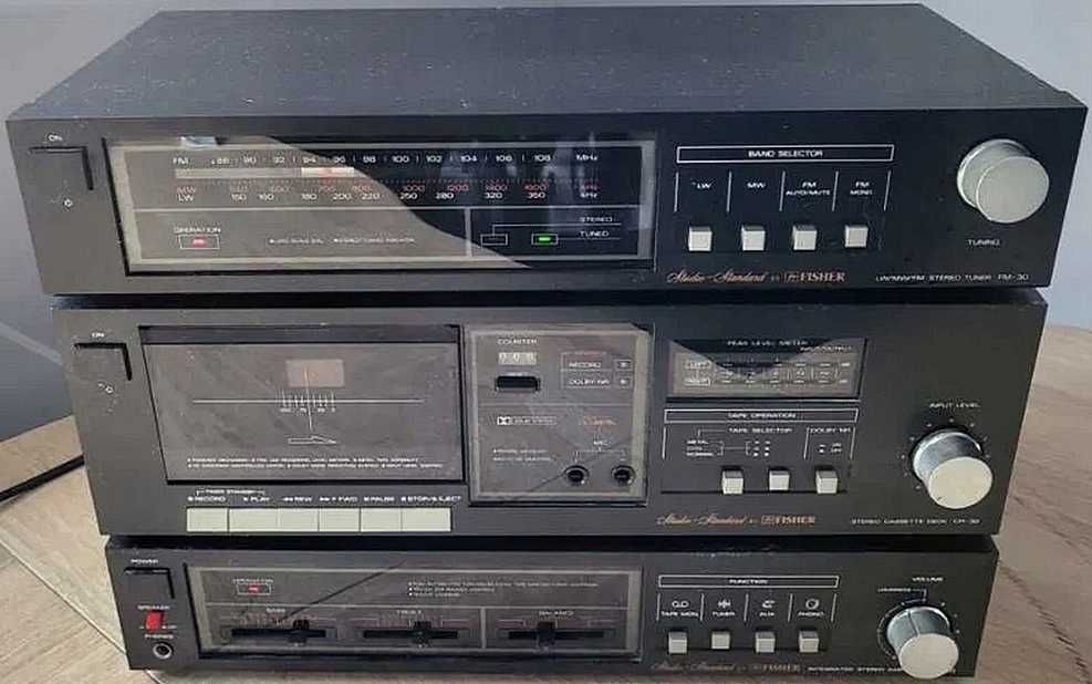 Wieża Fisher 3 elementy stereo Tanio.