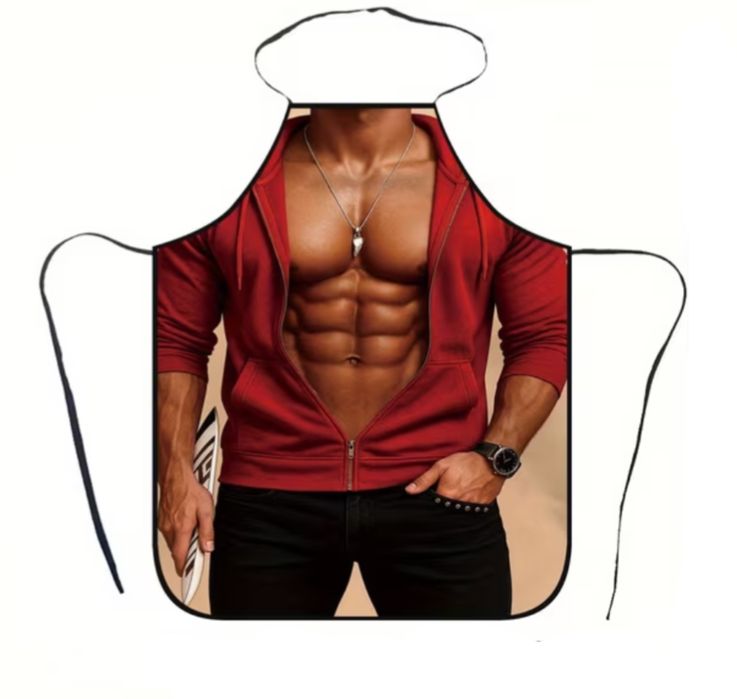 Фартух прикол з фігурою чоловіка хлопця подарунок