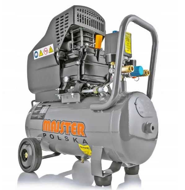 Масляний компресор MAJSTER POLSKA об'єм 24 л / тиск 8 бар / 1 циліндр