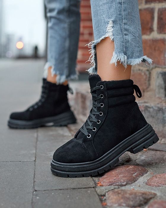 36 37 38 trapery 39 botki zamszowe z futerkiem ocieplane sznurowane