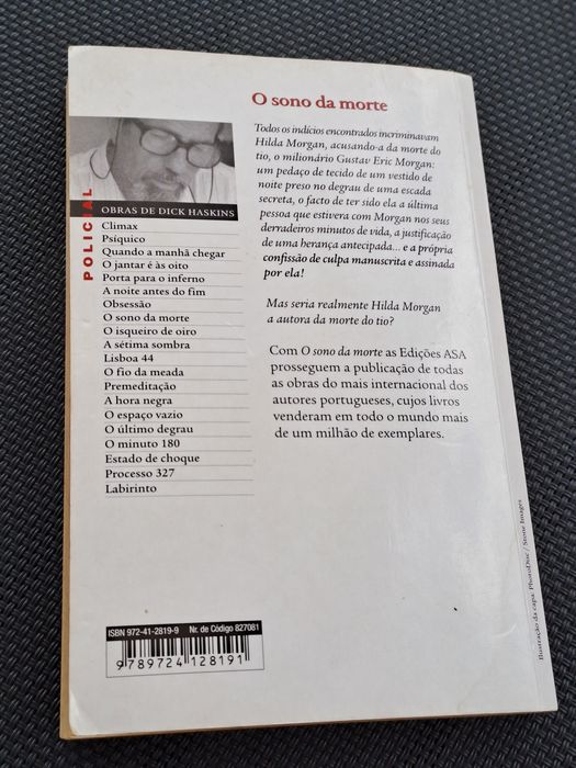 Livro de bolso "O sono da morte", de Dick Haskins