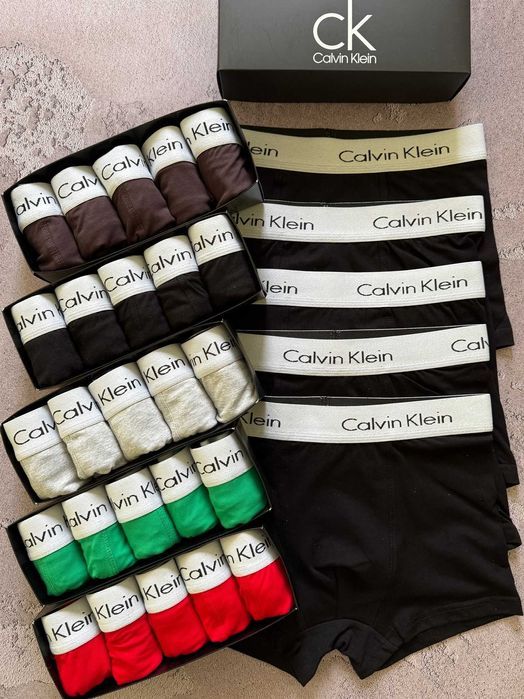 Чоловічі боксери CK Modern Black (чорні, сині). Мужские трусы