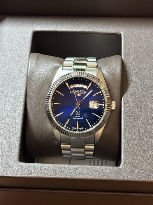Roamer Primeline Daydate Niebieski