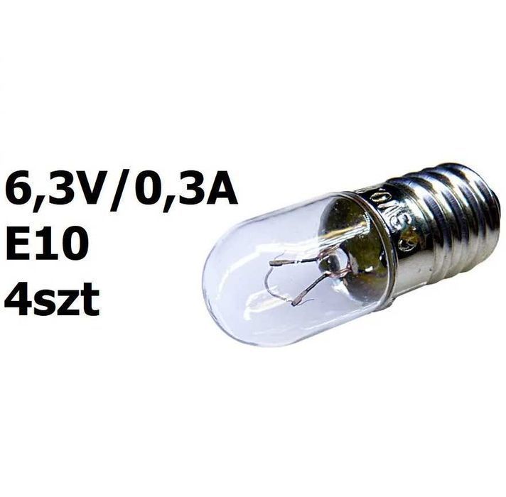 Żarówka radioskalowa 6,3V/0,3A E10 4szt