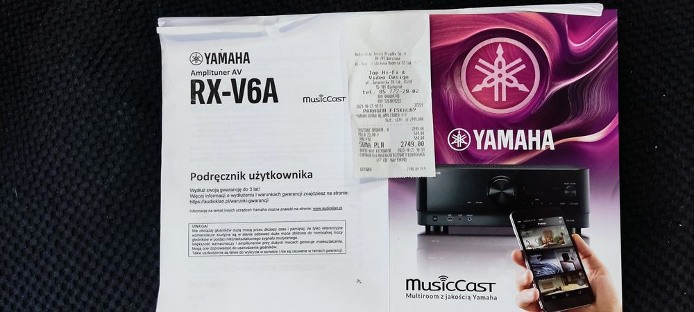 Glośniki JBL ES 80 + Yamaha RX-V6A
