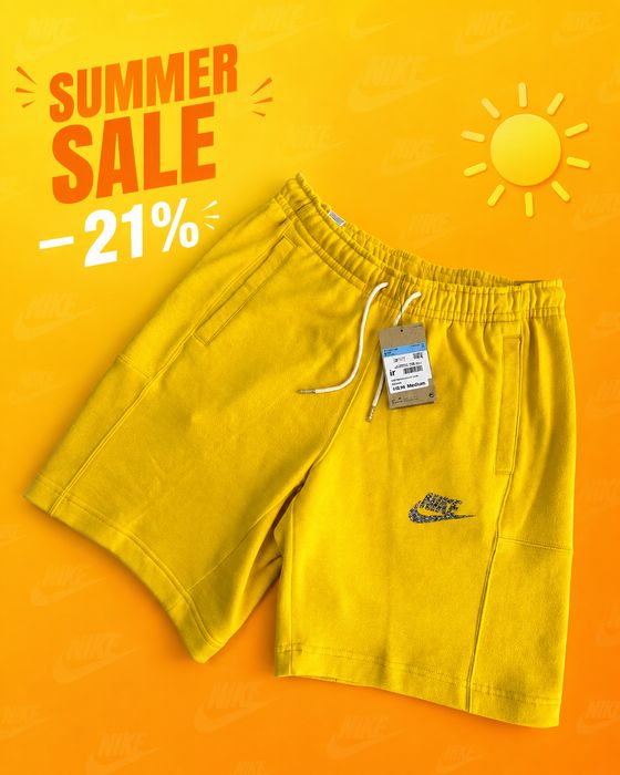 Summer Sale! Шорти Nike Sportswear Club (жовті) (S, M)