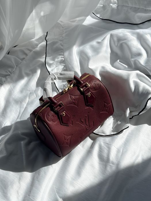 Сумка Louis Vuitton Speedy Bandouliete 20 Bordo Leather