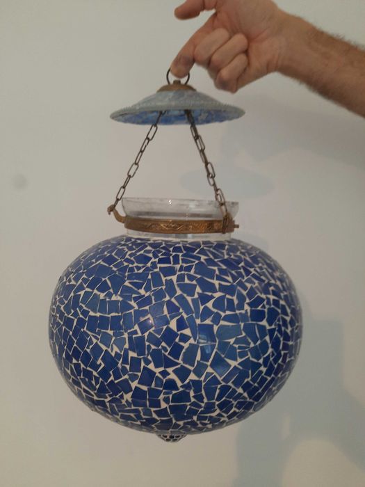 Indyjska wisząca lampa mozaikowa