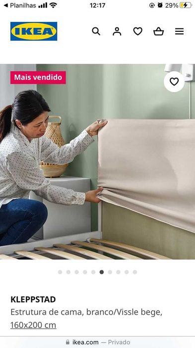 estrutura de cama ikea 160x200 cm