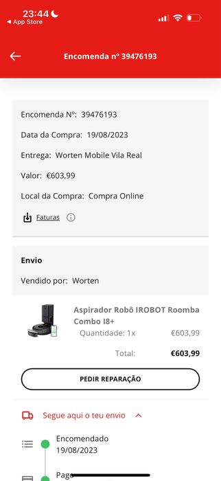 Irobot i8 + com fatura em bom estado