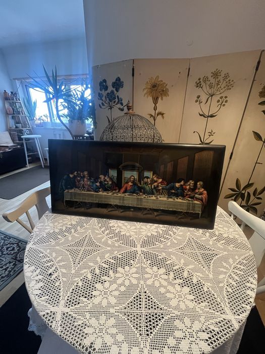Última Ceia de Cristo, quadro estilo painel antigo