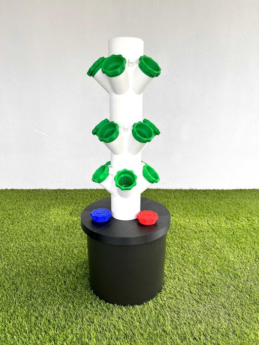 Wieża hydroponiczna Shopollo 3 poziomy, 15 gniazd