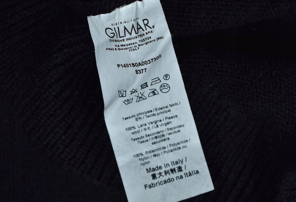 Iceberg Czarny Wełniany Sweter Męski Pullover Vii Xl