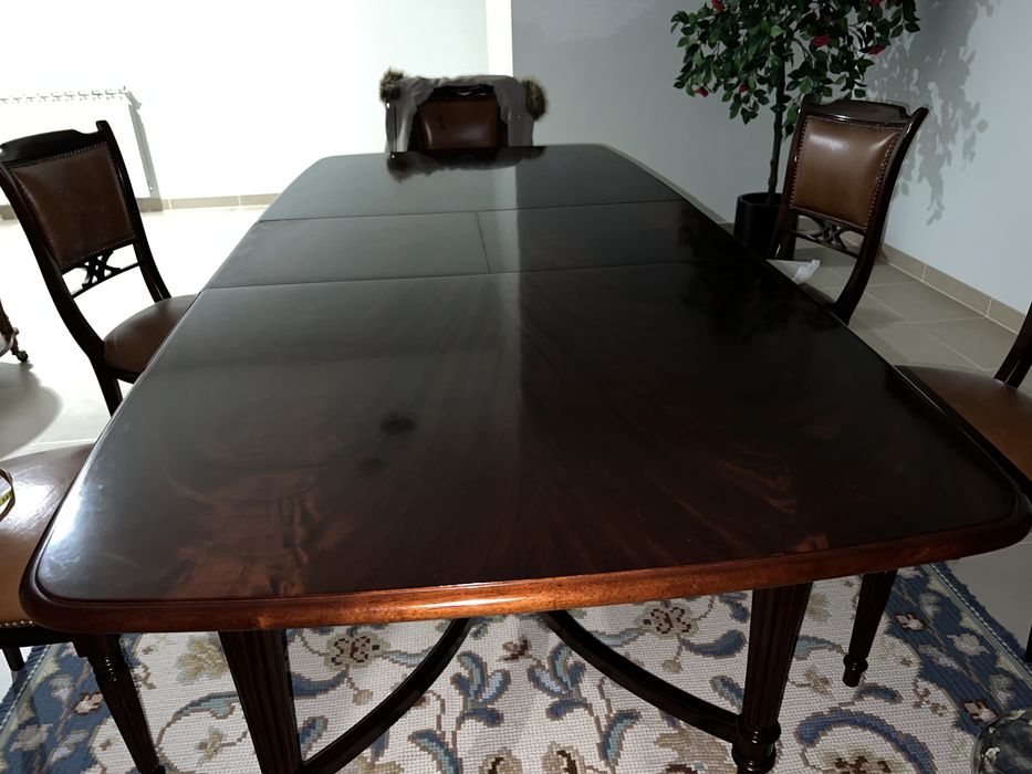 Mesa Clássica de Madeira Maciça c/Tamanho Ajustável