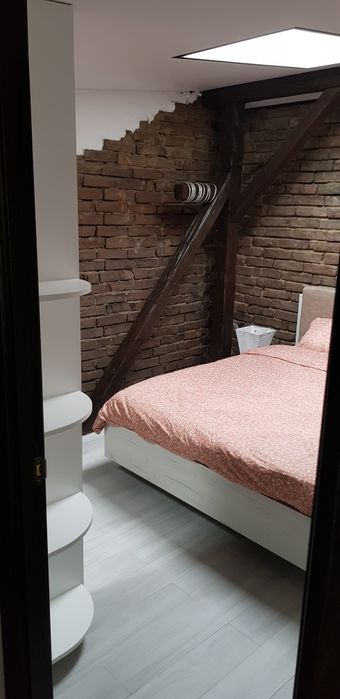 Двокімнатна квартира-лофт в центрі міста з видом на гай