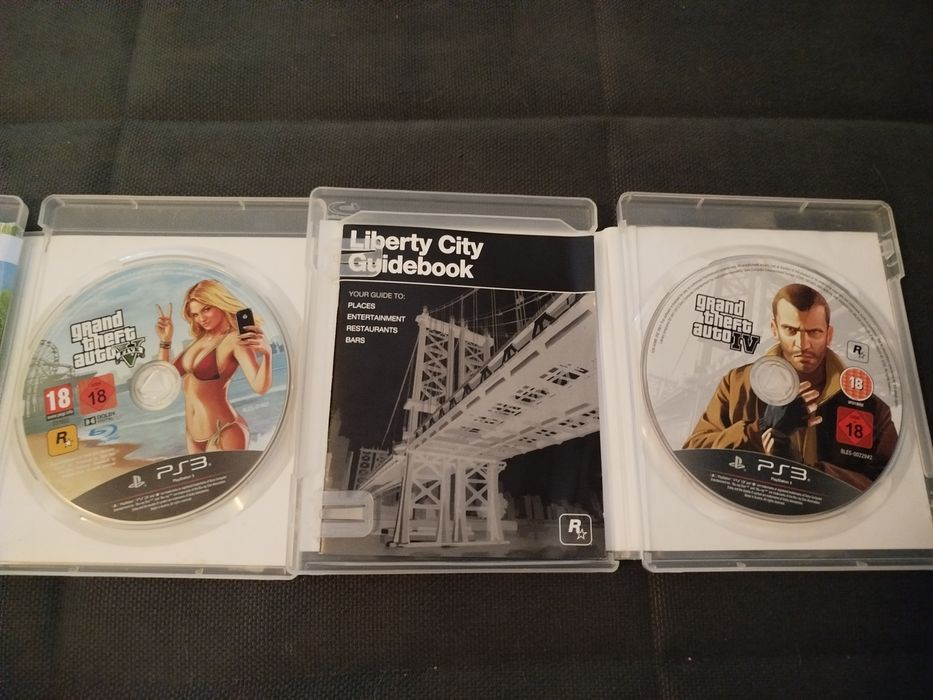 GTA IV e GTA V em CD para PlayStation 3