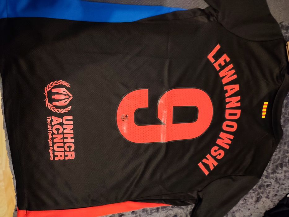 Koszulka piłkarska FC Barcelona Lewandowski 9 rozmiar S