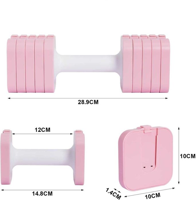 Halteres Ajustáveis -  Halteres 10KG (2x5KG) Impermeáveis