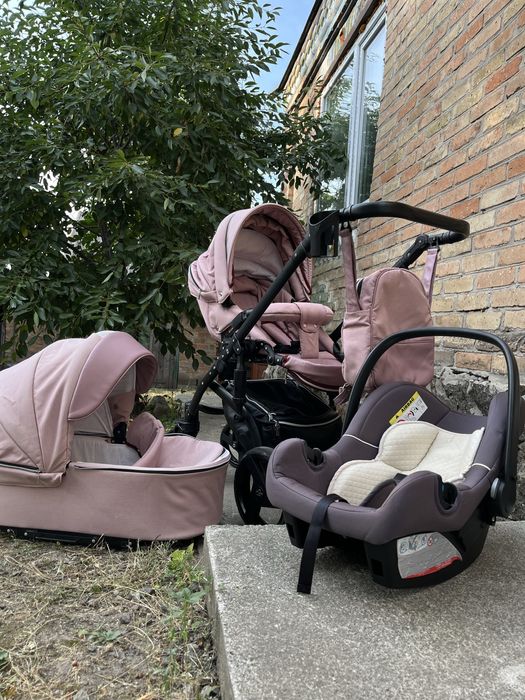 Дитячий візочок Baby Pram Almondo 2в1 + автолюлька