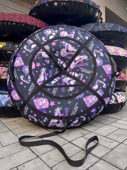 Тюбінг надувний 2в1 100 120 см Орнамент різні принти до 200 кг санки