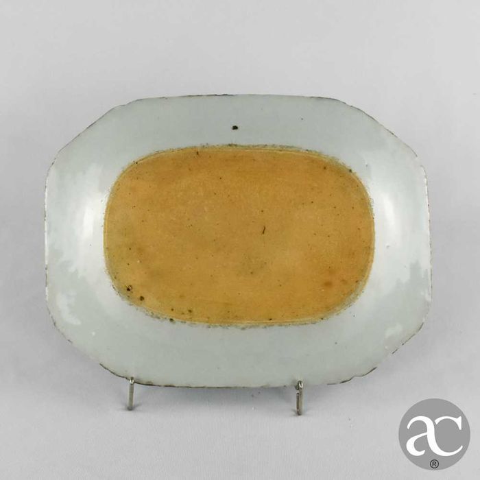 Travessa porcelana da China, decoração Cantão, Qianlong, séc. XVIII