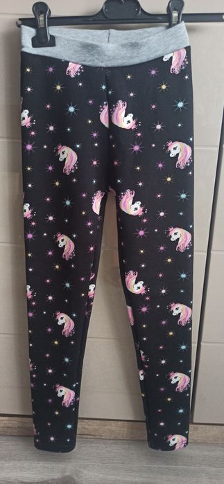 Legginsy ocieplane na misiu dziewczęce 146/152