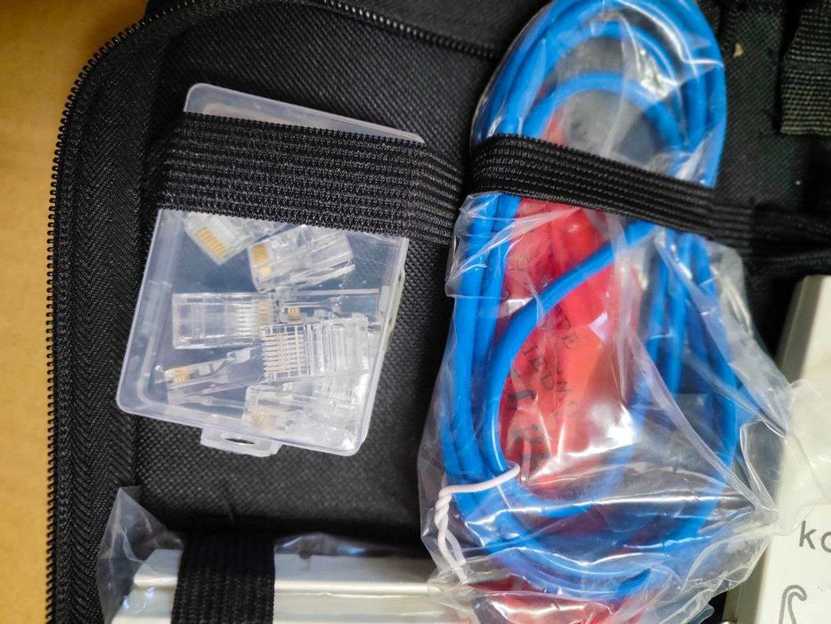 Набор сетевика для мастеров Обжимка, RJ45 соединители, патчкорды