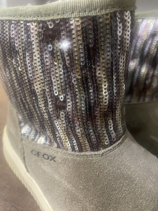 Сапожки GEOX замша натуральні для дівчинки сапоги єврозима