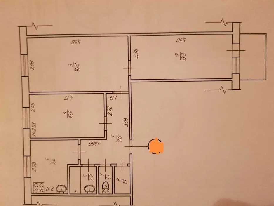 Продаж 3-х кімнатної квартири 62 м2!