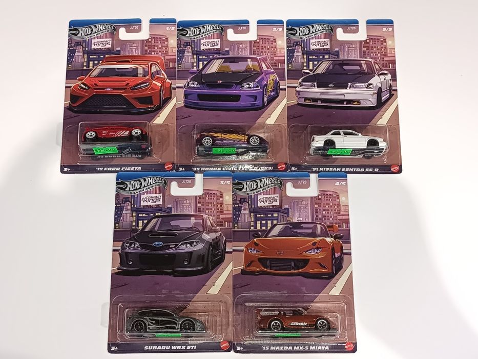 Hot Wheels Conjunto Silver Compact Kings