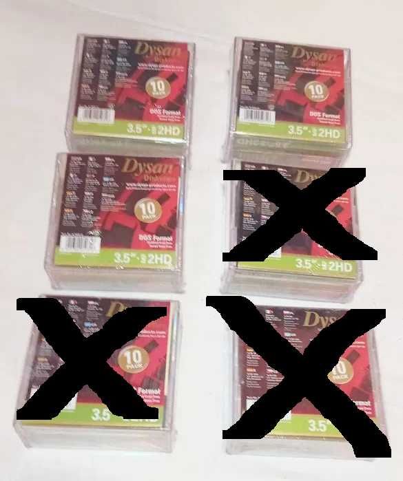 Dyskietka 3.5" 2HD Dysan 10-pack NOWA w folii Box Retro PC