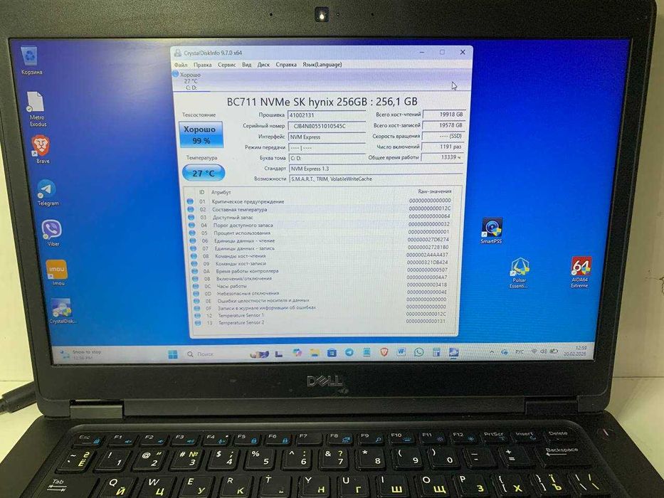 Ноутбук dell 5490 (intel Core i5-8350U)DDR-16/SSD-256
